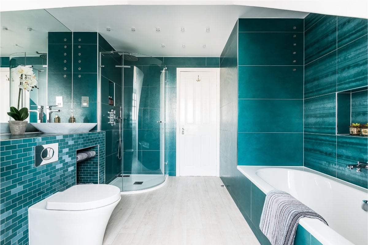 bespoke modern bathroom, stylish bathroom, luxury bathroom