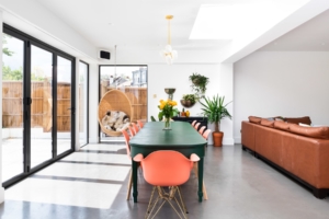 comfortable living, polished concrete, extension